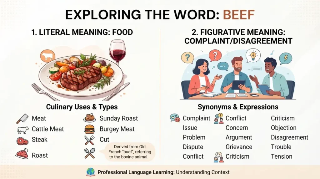 Details of Synonyms for Beef