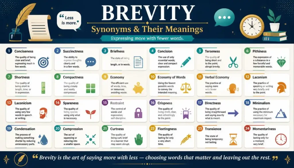 Details of Synonyms for Brevity