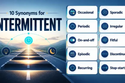 Synonyms for intermittent with meanings and examples