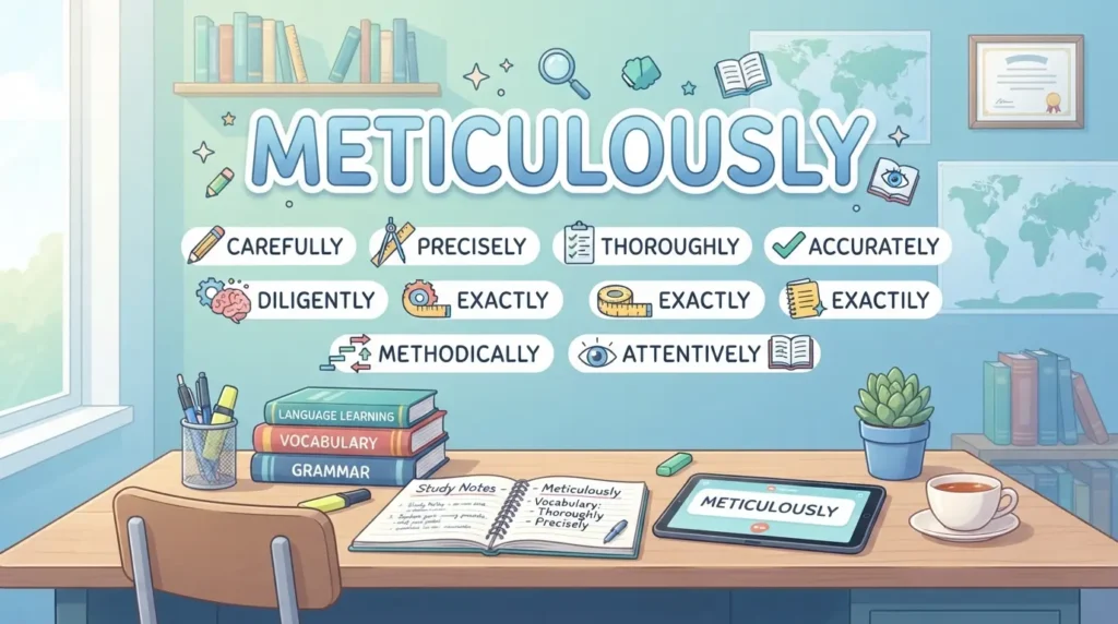 Details of Synonyms for Meticulously