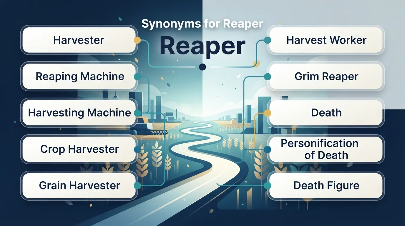Synonyms for Reaper: Meaning, Alternatives, Related Words and Examples