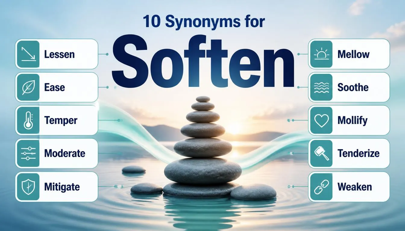 Synonyms for Soften: Meaning, Best Alternatives, Antonyms and Usage