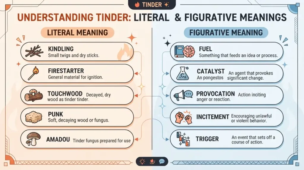 Synonyms for Tinder by Context