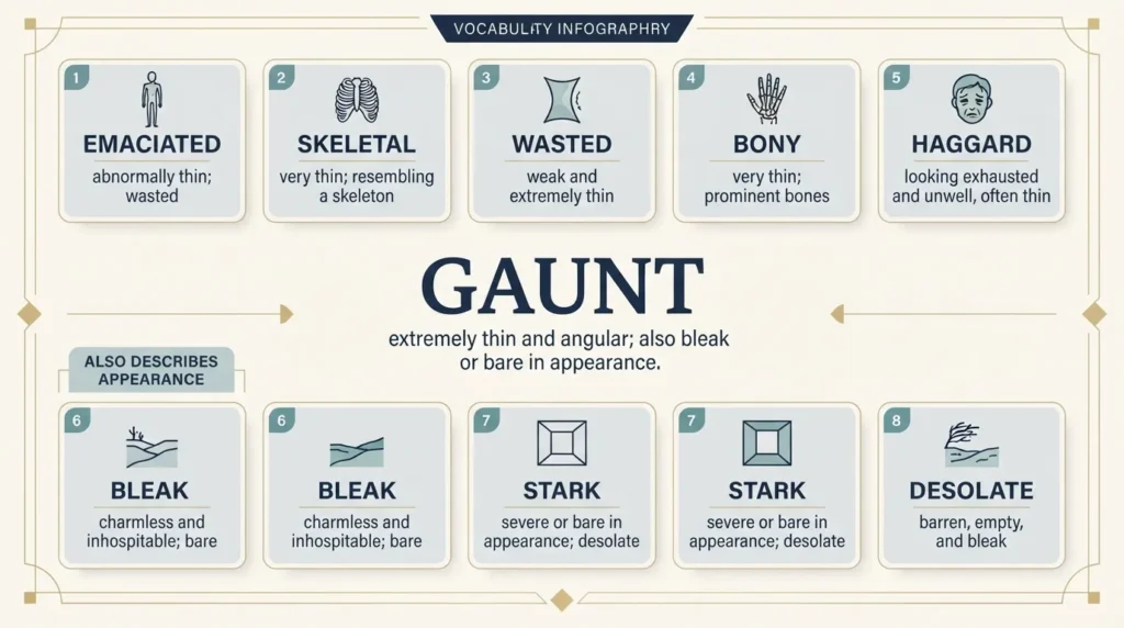 Detailed Analysis of Synonyms for Gaunt