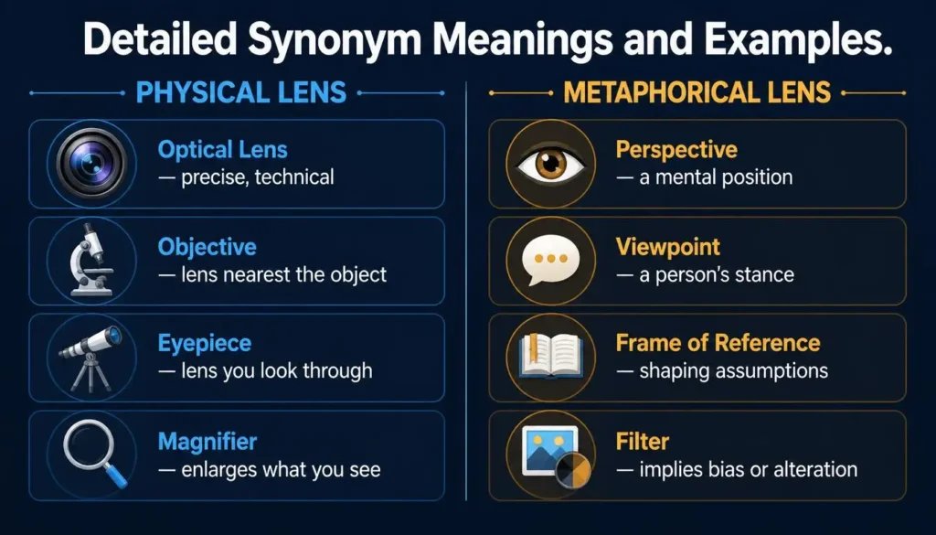 Detailed Synonym Meanings and Examples