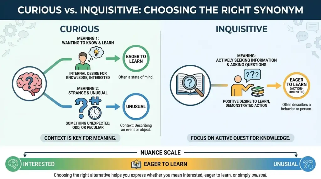 Exact vs Similar Synonyms of Curious 