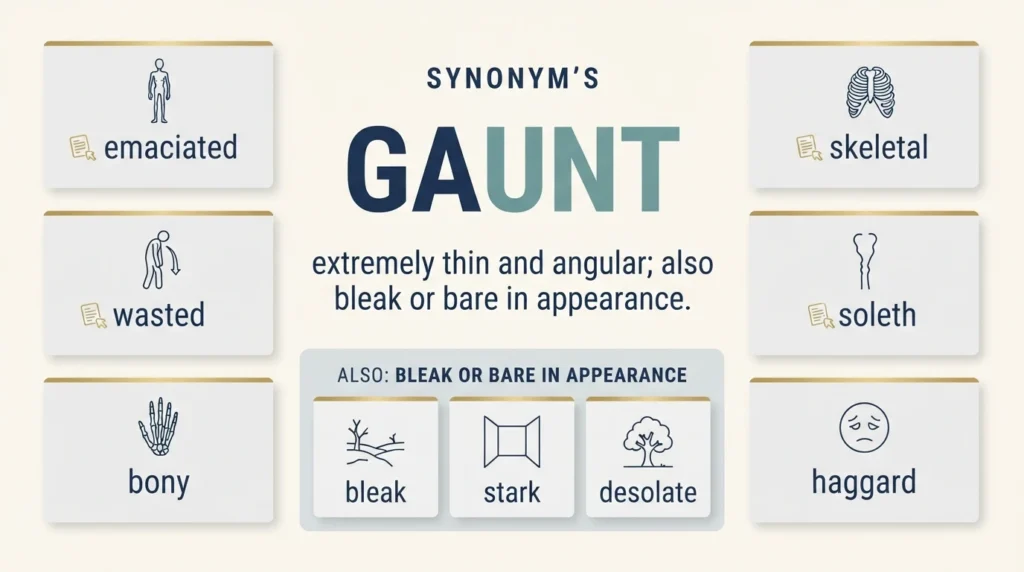Synonyms for Gaunt by Context