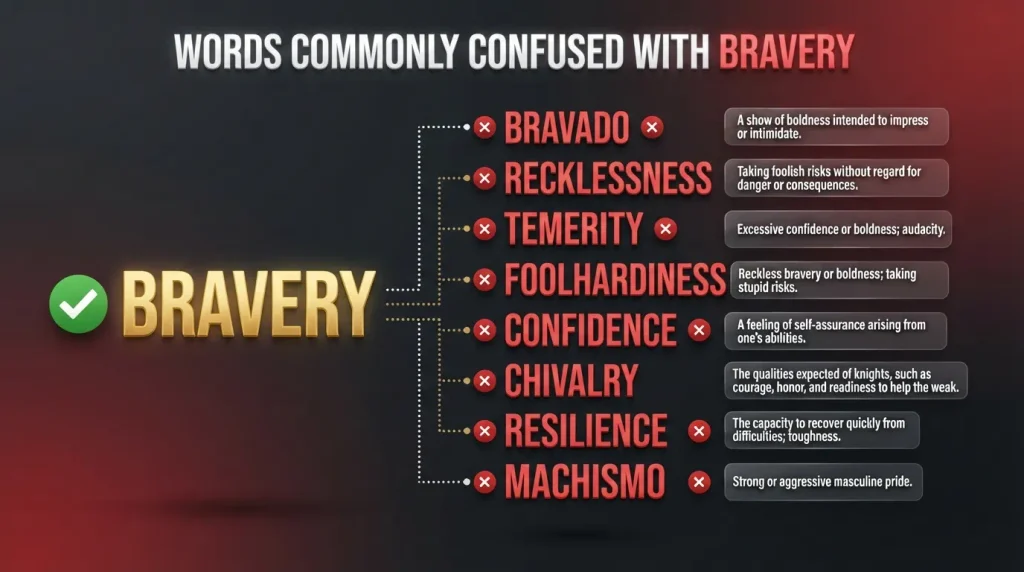 Words Commonly Confused with Bravery