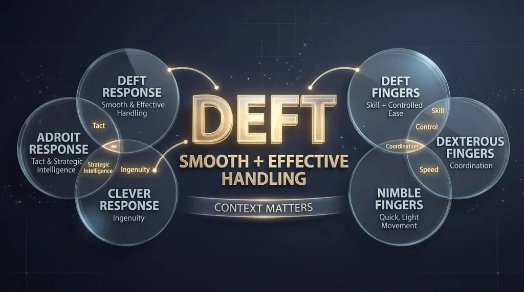 Exact and Near Synonyms of Deft  The Difference