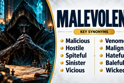 Malevolent Synonyms: Best Alternatives, Meanings and Examples